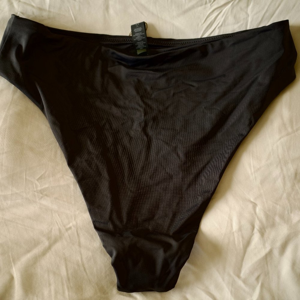 SKIMS Swim Mid Waist Bottom in Gunmetal